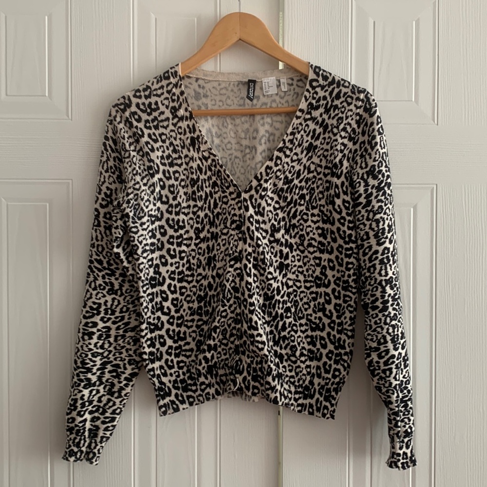 H&M leopard print cardigan